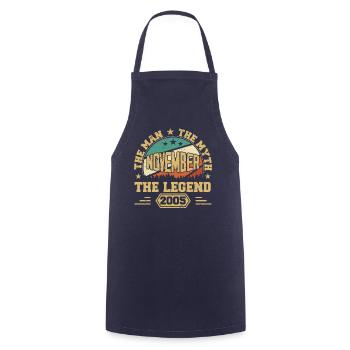 Legendary Since November 2005 Vintage 2005 Novembe - Cooking Apron - navy - Front - AI Model Male 185 dark (185cm)