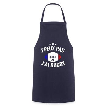 Je Peux Pas J'ai Rugby - Tablier de cuisine - marine - Devant - AI Model Male 185 dark (185cm)