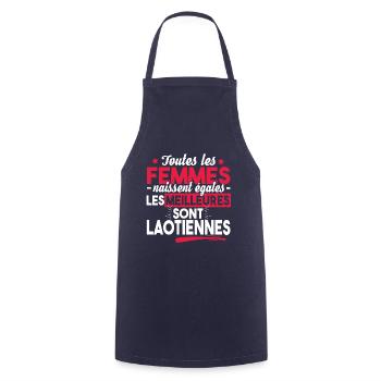 Laotienne Laos Asie Pays Origine Cadeau T-shirt - Tablier de cuisine - marine - Devant - AI Model Male 185 dark (185cm)
