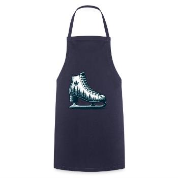 ICE SKATING ICE SKATING WINTER SNOW SHOES SPORTS - Cooking Apron - navy - Front - AI Model Male 185 dark (185cm)