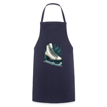 ICE SKATING ICE SKATING WINTER SNOW SHOES SPORTS - Cooking Apron - navy - Front - AI Model Male 185 dark (185cm)
