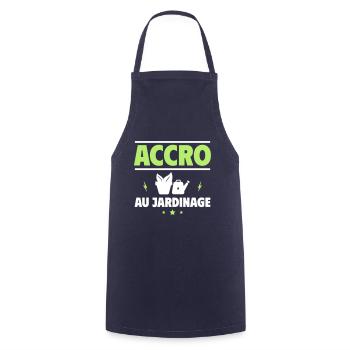 accro au jardinage - Tablier de cuisine - marine - Devant - AI Model Male 185 dark (185cm)