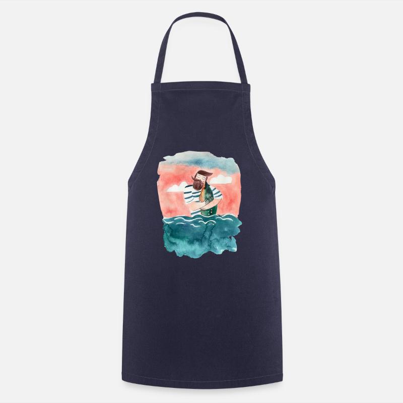 Sailor loves fish - Cooking Apron - navy