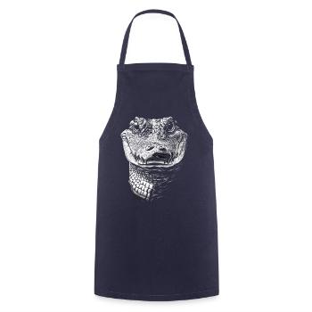 Alligator Portrait Predator Animals Animal - Cooking Apron - navy - Front - AI Model Male 185 dark (185cm)