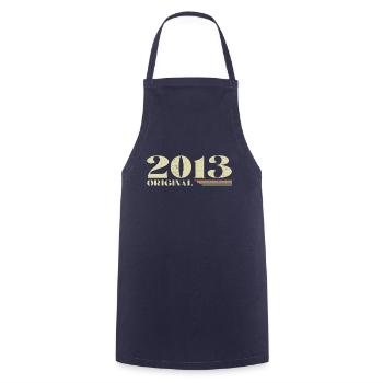 Original 2013 Vintage 2013 Retro Birthday 2013 - Cooking Apron - navy - Front - AI Model Male 185 dark (185cm)