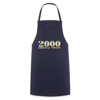 Original 2000 Jahrgang 2000 Jubiläum 2000 Retro - Kochschürze - Navy - Vorne - AI Model Male 185 dark (185cm)