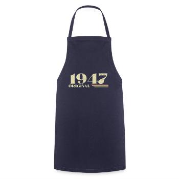 Original 1947 Vintage 1947 Birthday 1947 Retro - Cooking Apron - navy - Front - AI Model Male 185 dark (185cm)