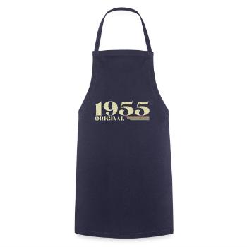 Original 1955 Vintage 1955 anniversaire 1955 rétro - Tablier de cuisine - marine - Devant - AI Model Male 185 dark (185cm)