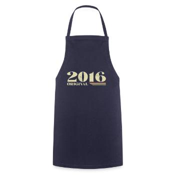 Original 2016 Vintage 2016 Anniversary 2016 Retro - Cooking Apron - navy - Front - AI Model Male 185 dark (185cm)