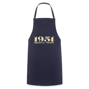 Original 1951 Vintage 1951 Birthday 1951 Retro - Cooking Apron - navy - Front - AI Model Male 185 dark (185cm)