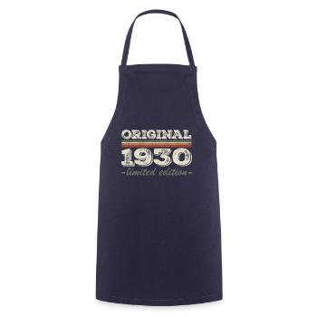 Légende depuis 1930 Né en 1930 Anniversaire 1930 - Tablier de cuisine - marine - Devant - AI Model Male 185 dark (185cm)