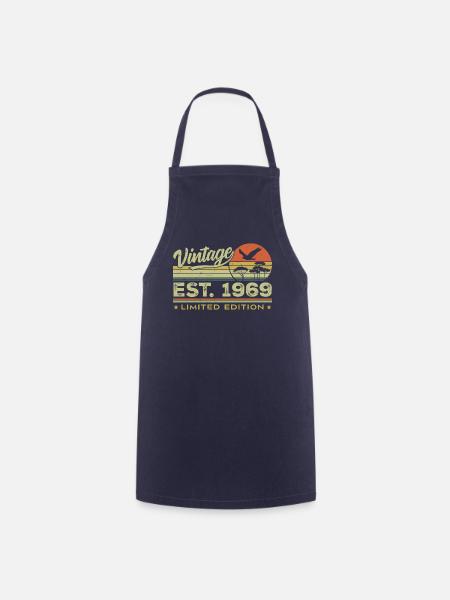 Jahrgang 1969 Genial seit 1969 Geschenk 1969 Retro - Kochschürze - Navy