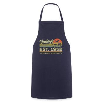 Jahrgang 1952 Genial seit 1952 Geschenk 1952 Retro - Kochschürze - Navy - Vorne - AI Model Male 185 dark (185cm)