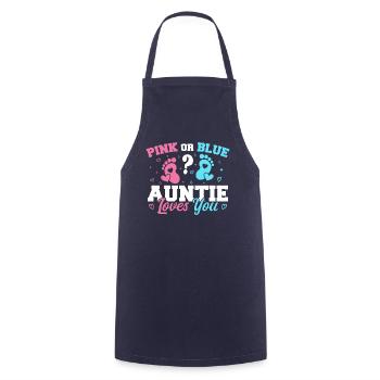Pink Or Blue Auntie Loves You Gender reveal Auntie - Tablier de cuisine - marine - Devant - AI Model Male 185 dark (185cm)