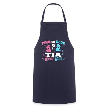 Pink Or Blue Tia Loves You - Tia Aunt - Tablier de cuisine - marine - Devant - AI Model Male 185 dark (185cm)