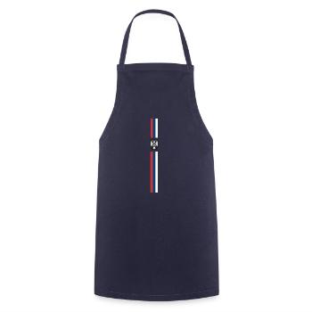 Srbija Flag III - Eagle - Kochschürze - Navy - Vorne - AI Model Male 185 dark (185cm)