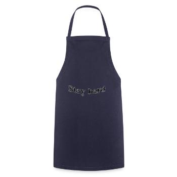 Stay hard - Cooking Apron - navy - Front - AI Model Male 185 dark (185cm)