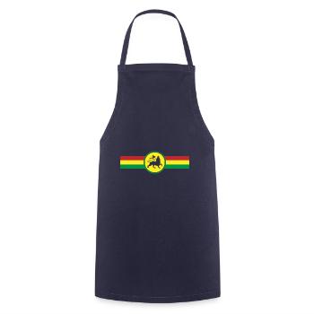 Drapeau Rasta Reggae Lion reggaeton - Tablier de cuisine - marine - Devant - AI Model Male 185 dark (185cm)