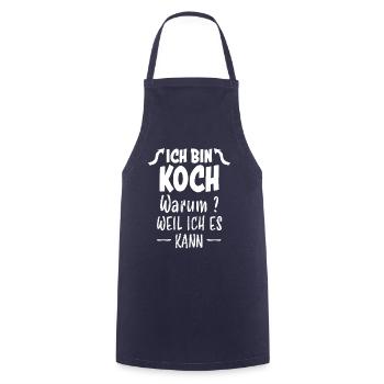 Koch Lustiger Spruch Beruf Gastronomie Geschenk - Kochschürze - Navy - Vorne - AI Model Male 185 dark (185cm)