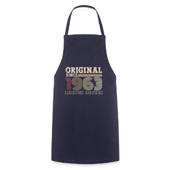 Original since 1963 vintage birthday gift - Cooking Apron - navy - Front - AI Model Male 185 dark (185cm)