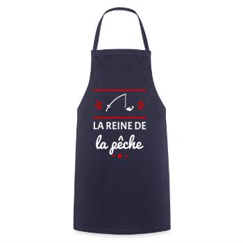 La reine de la pêche, pêcheuse, fête des mères - Tablier de cuisine - marine - Devant - AI Model Male 185 dark (185cm)
