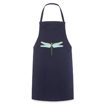 Dragonfly, Insect, Colored - Cooking Apron - navy - Front - AI Model Male 185 dark (185cm)