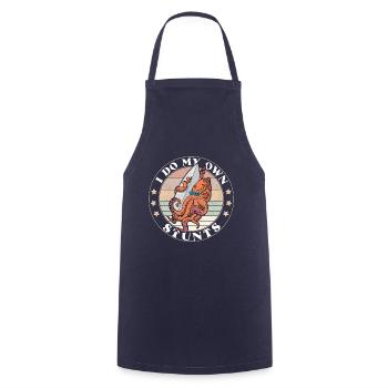Surfing Octopus Water Sports Squid Surfing - Cooking Apron - navy - Front - AI Model Male 185 dark (185cm)