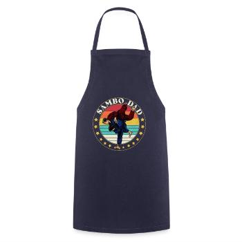 Compétition sportive de lutte de sambo Russie - Tablier de cuisine - marine - Devant - AI Model Male 185 dark (185cm)