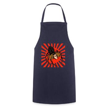 Yokai Folklore Jorogumo Spinne Frau Japan - Kochschürze - Navy - Vorne - AI Model Male 185 dark (185cm)