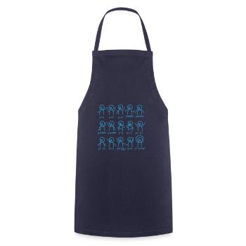 Cadeau scolaire de formule graphique de mathématiques - Tablier de cuisine - marine - Devant - AI Model Male 185 dark (185cm)