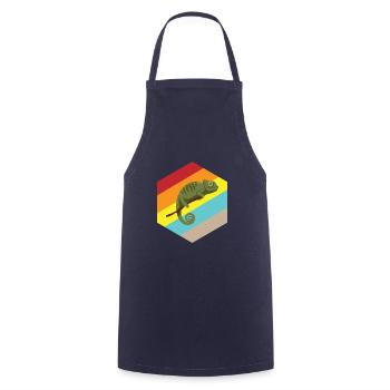 Chameleon saying gift reptile lizard - Cooking Apron - navy - Front - AI Model Male 185 dark (185cm)