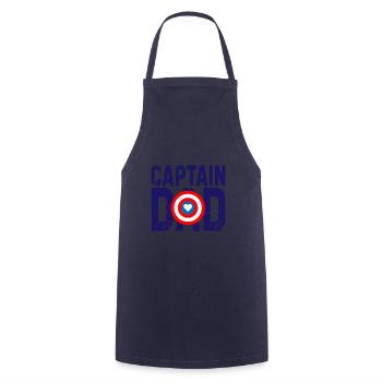 Captain dad gift Father's Day - Cooking Apron - navy - Front - AI Model Male 185 dark (185cm)
