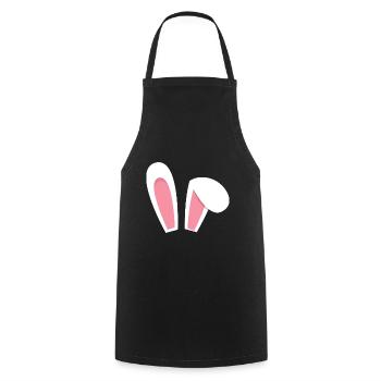 Osterbunny Lapins de Pâques Oreilles de lapin - Tablier de cuisine - noir - Devant - AI Model Male 185 dark (185cm)