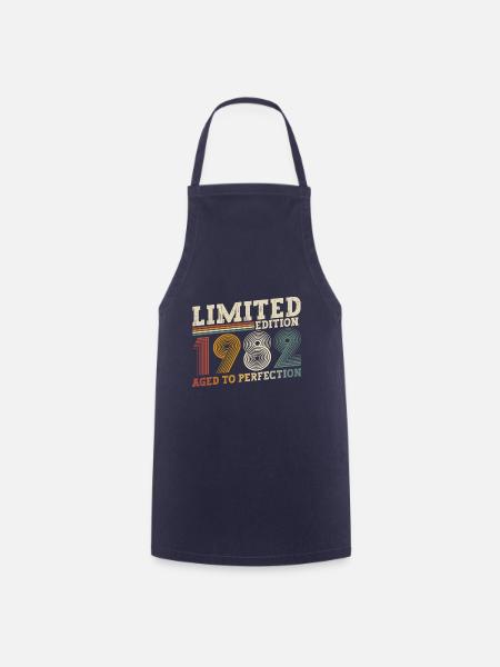 1982 Jahrgang Geburtstag Geschenk Retro - Kochschürze - Navy