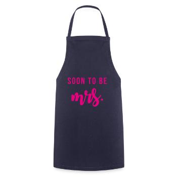 Soon to be mrs gift wedding marriage bride - Cooking Apron - navy - Front - AI Model Male 185 dark (185cm)