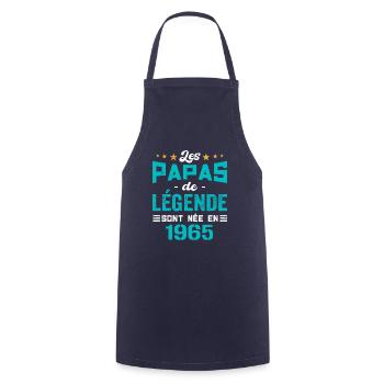 Les Papas De Légende Née En 1965 | Fête Des Pères - Tablier de cuisine - marine - Devant - AI Model Male 185 dark (185cm)