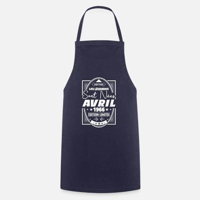 Avril 1966 - Tablier de cuisine - marine
