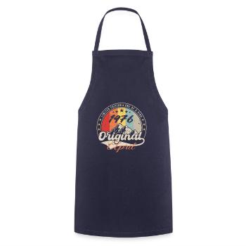April 1976 Birthday Gift April 1976 Vintag - Cooking Apron - navy - Front - AI Model Male 185 dark (185cm)