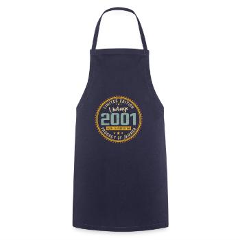 Vintage 2001 Birthday Gift 2001 - Cooking Apron - navy - Front - AI Model Male 185 dark (185cm)
