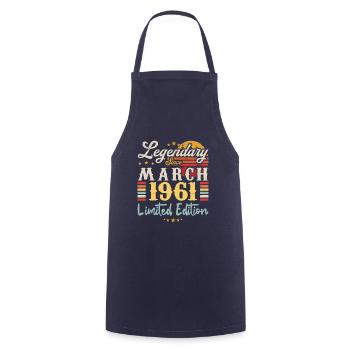 Legendary Since March 1961 - Limited Edition - Tablier de cuisine - marine - Devant - AI Model Male 185 dark (185cm)