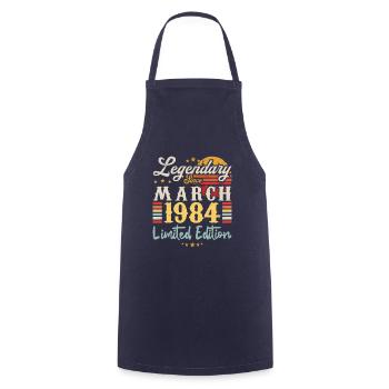 Legendary Since March 1984 - Limited Edition - Cooking Apron - navy - Front - AI Model Male 185 dark (185cm)