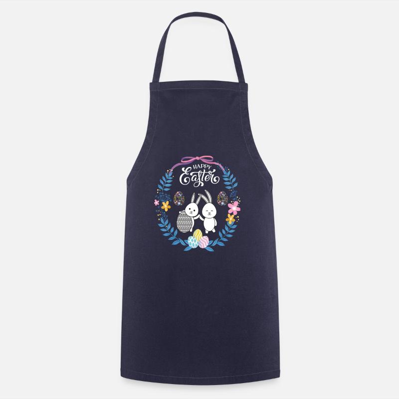 Happy Easter - Cooking Apron - navy