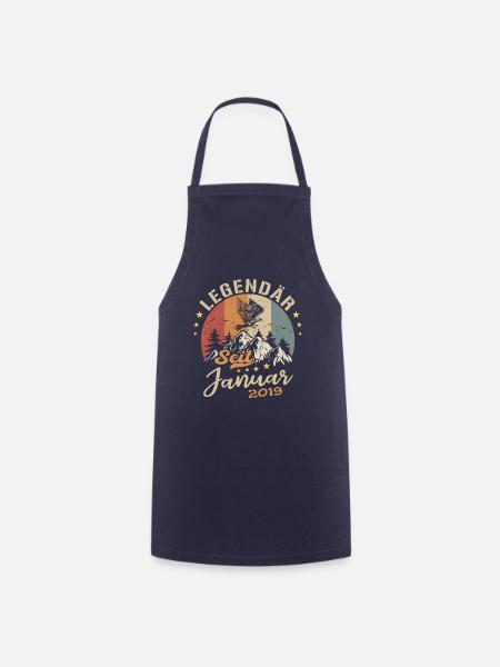 Legendär seit Januar 2019 Geburtstag - Kochschürze - Navy