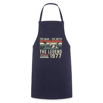 Retro 1977 Vintage - Cadeau D’anniversaire 1977 - Tablier de cuisine - marine - Devant - AI Model Male 185 dark (185cm)