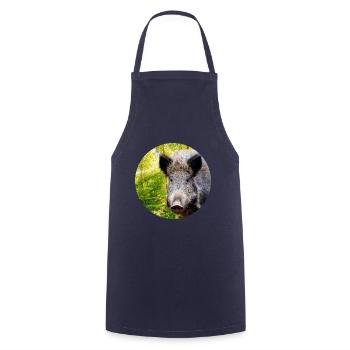 Hunting Hunter Wild Boar DEer Hunting - Cooking Apron - navy - Front - AI Model Male 185 dark (185cm)