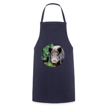 Hunting Hunter Wild Boar DEer Hunting - Cooking Apron - navy - Front - AI Model Male 185 dark (185cm)