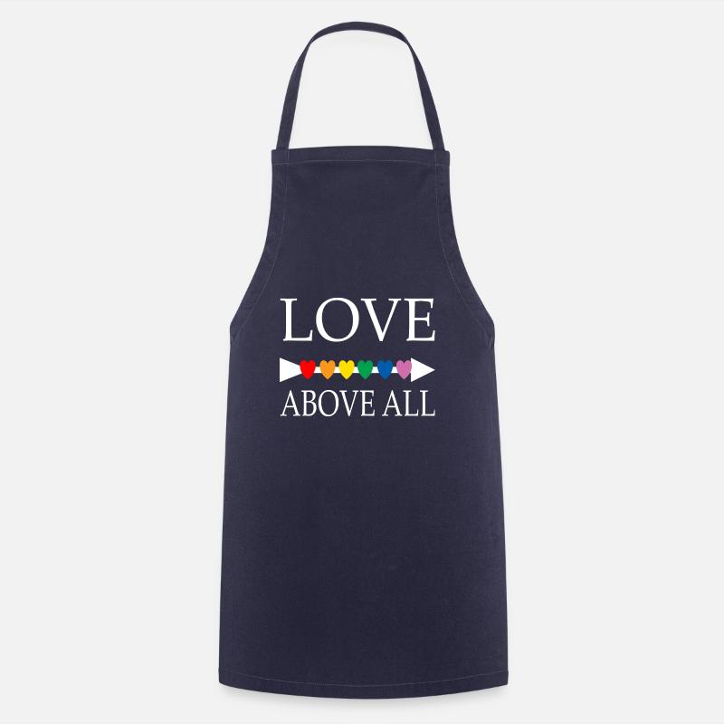Love above all else - Cooking Apron - navy