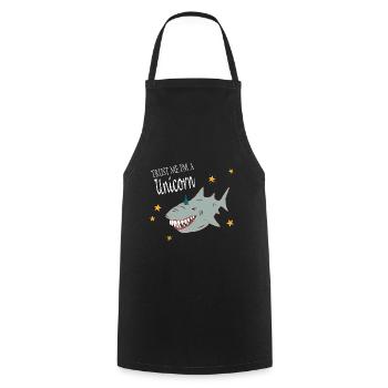 Trust i’m a Unicorn Riant Hai Fake Licorne - Tablier de cuisine - noir - Devant - AI Model Male 185 dark (185cm)