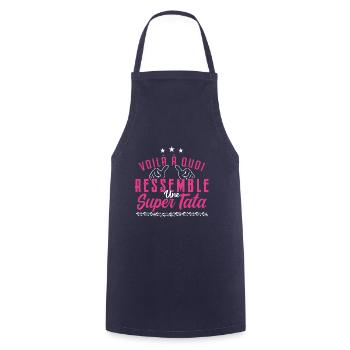Super tata - Tablier de cuisine - marine - Devant - AI Model Male 185 dark (185cm)