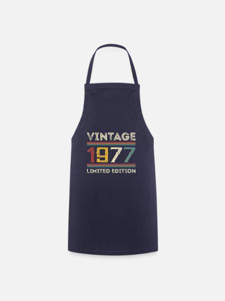 Jahrgang 1977 Vintage Retro Geburtstag Geschenk - Kochschürze - Navy